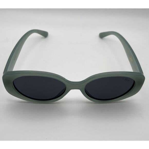 I Sea Marley Sunglasses Green Blue Square Cat Eye Retro - Picture 1 of 8